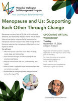 Menopause and Us--ONLINE WORKSHOP-- November 17, 2026